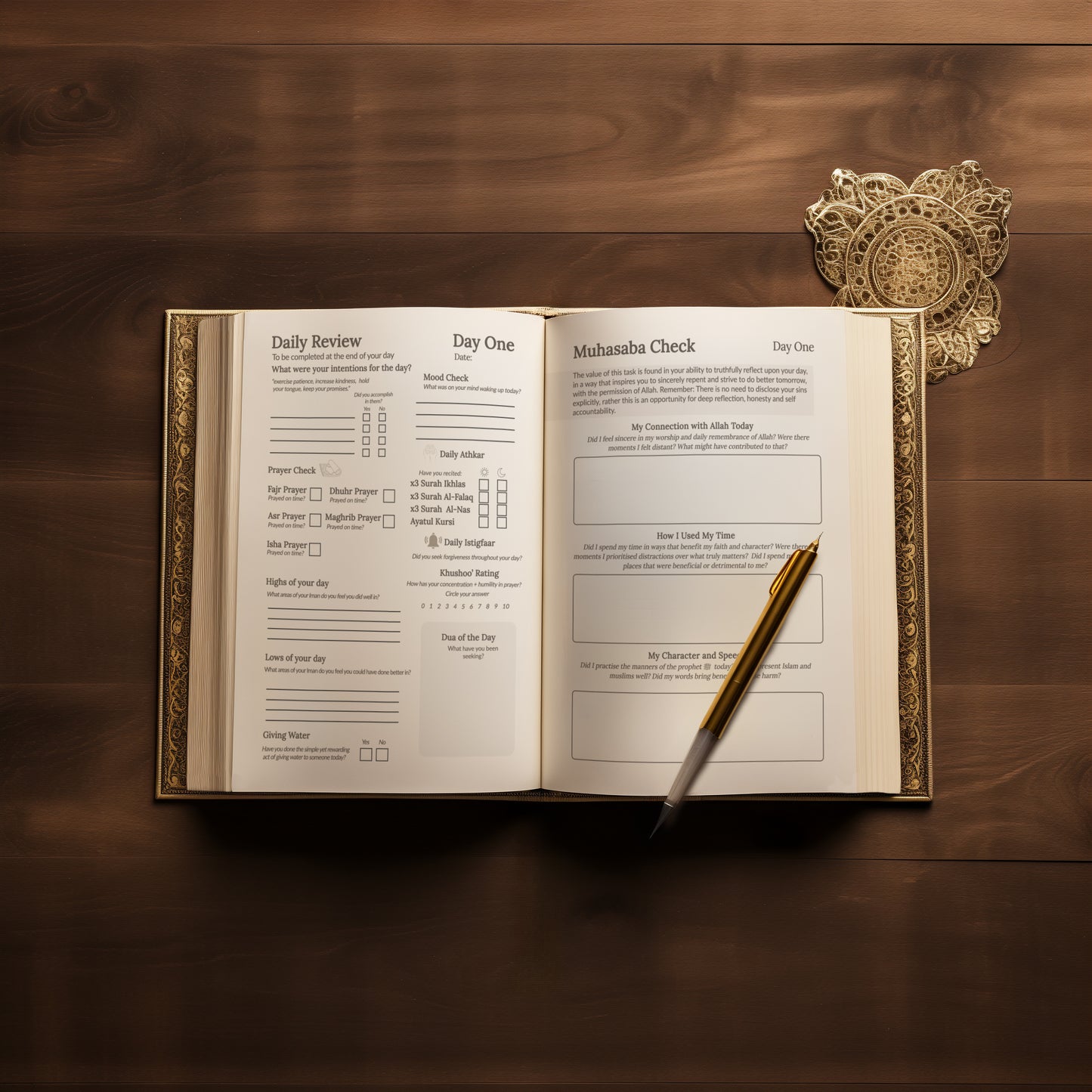 Islamic Repentance Tracker & Daily Reflection Muslim Quran Journal | Build Healthy Habits & Strengthen Your Imaan