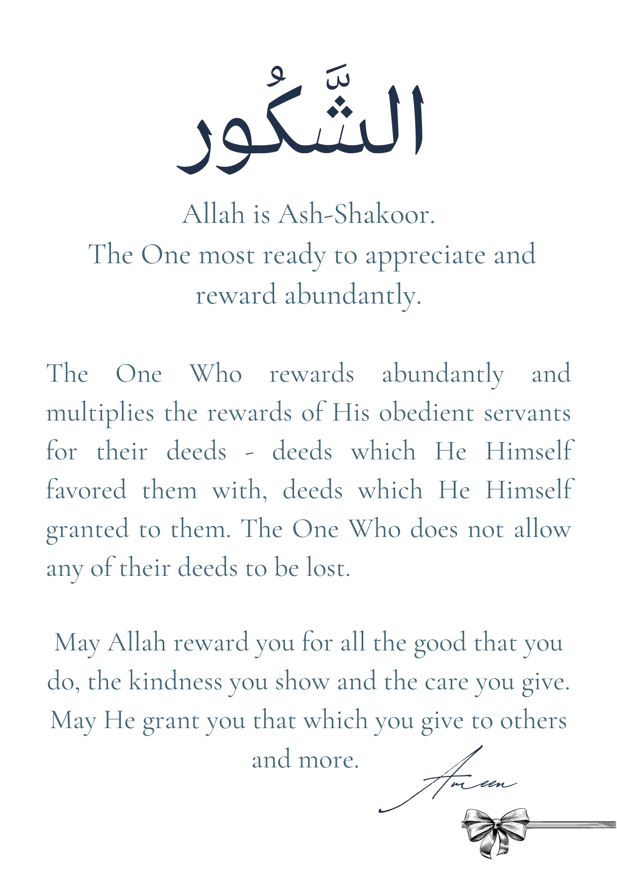 Royal Blue: I Appreciate You Card