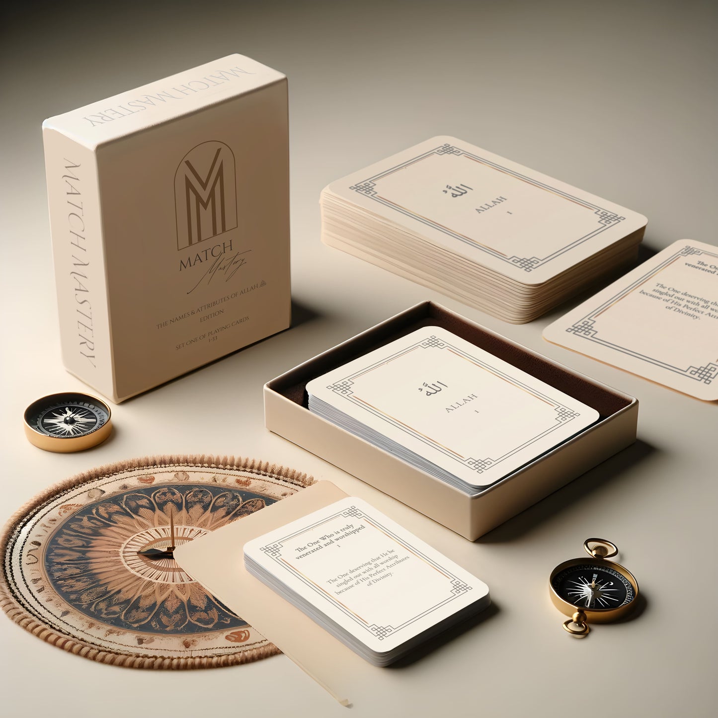 Islamic Card Game - Learn The 99 Names of Allah, Family Educational Fun: Set 1 (33 of 99 Names)