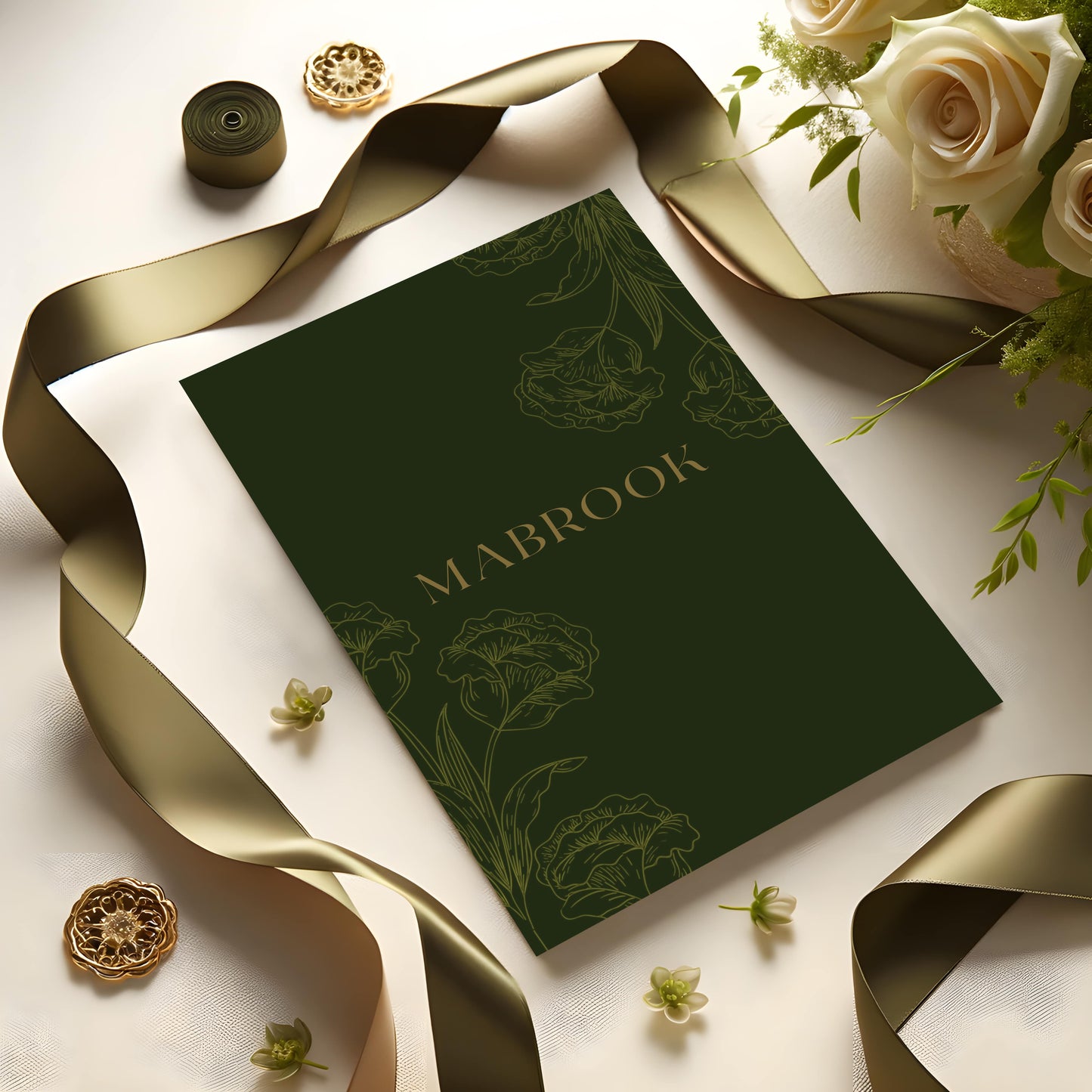 Khaki Harmony: Nikkah (Marriage) Greeting Card
