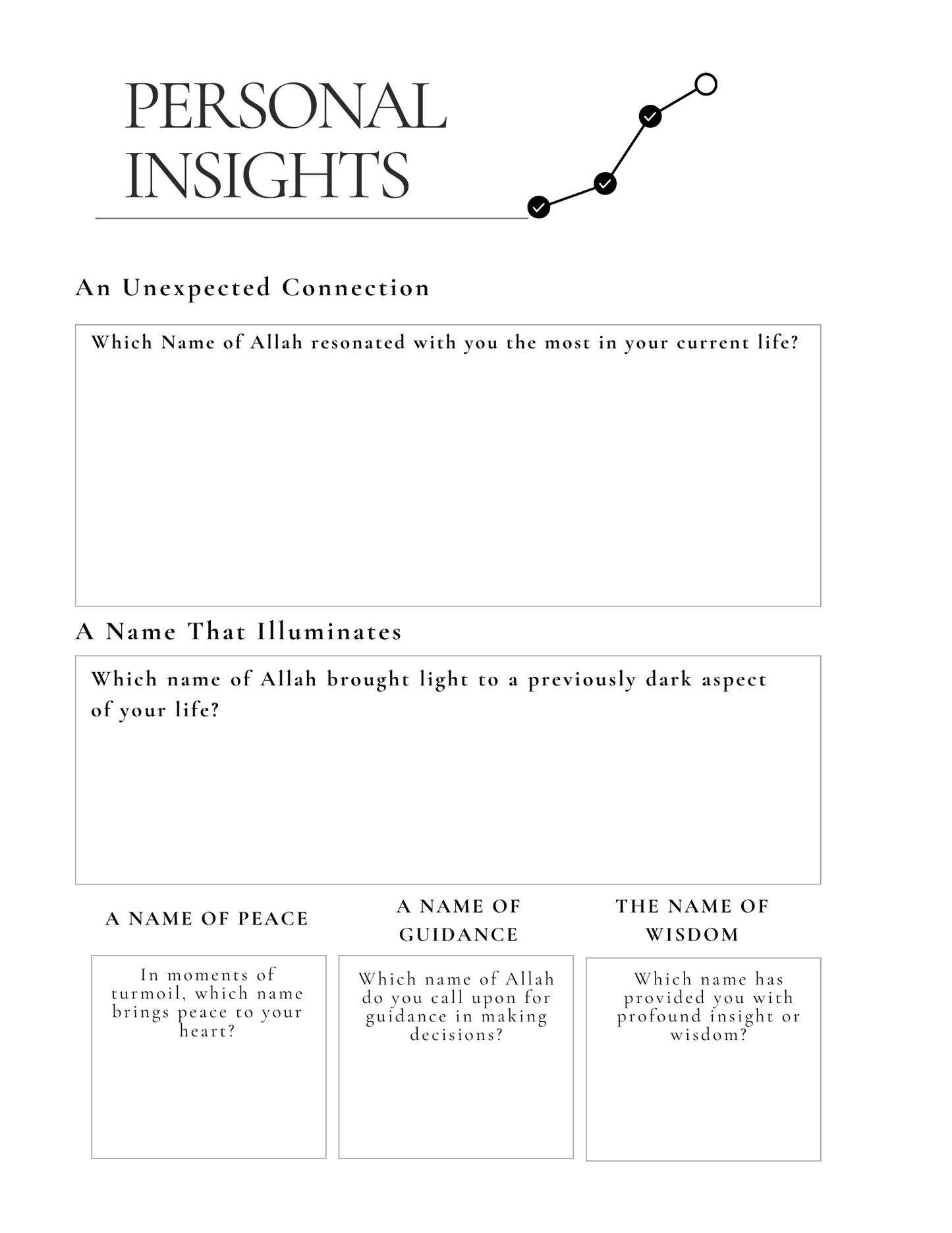 99 Names of Allah Reflection Journal 1 - Islamic Spiritual Diary for Personal Growth and Faith Deepening (33 of 99 Names)