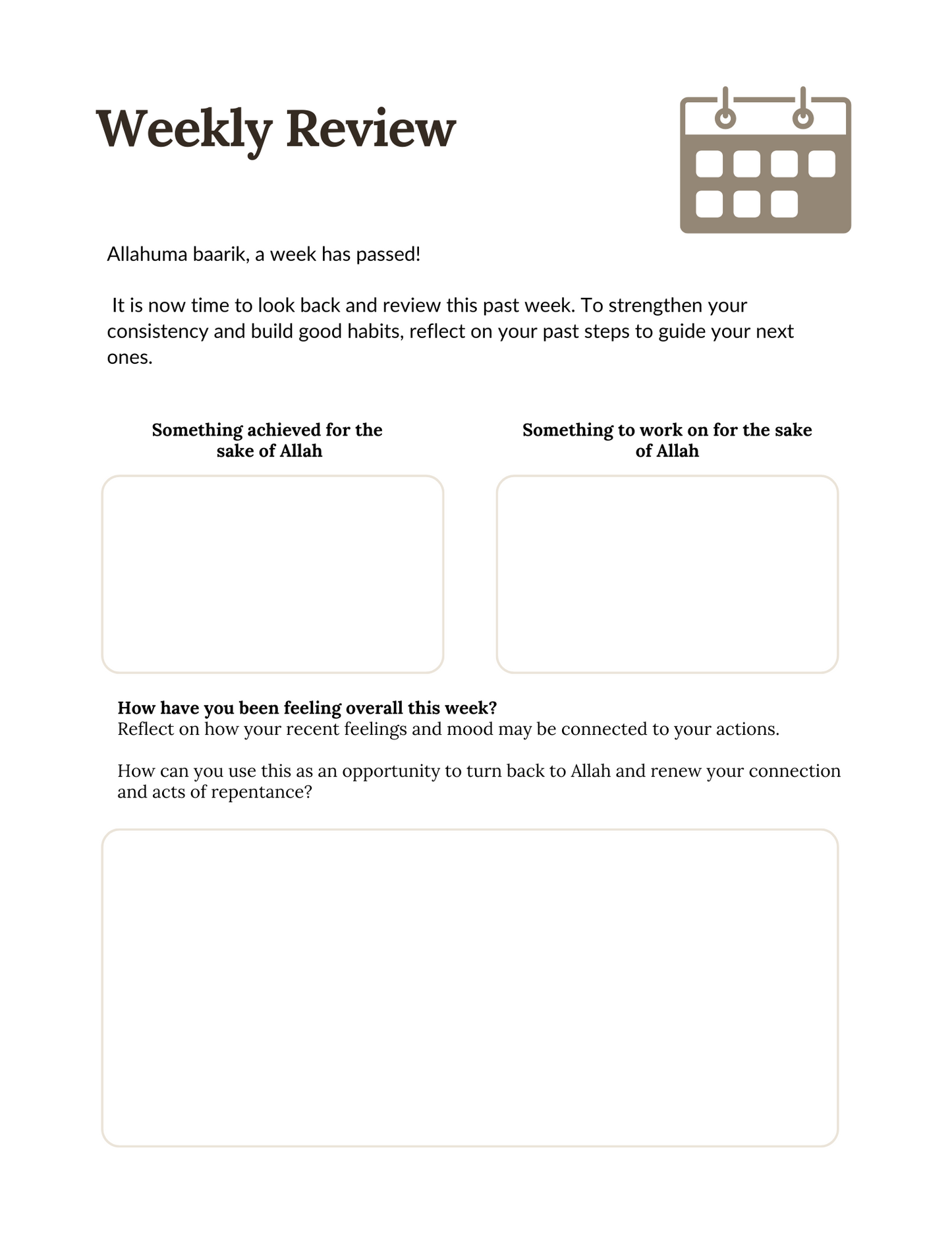 Comin Soon! - Islamic Repentance Tracker & Daily Reflection Muslim Quran Journal | Build Healthy Habits & Strengthen Your Imaan