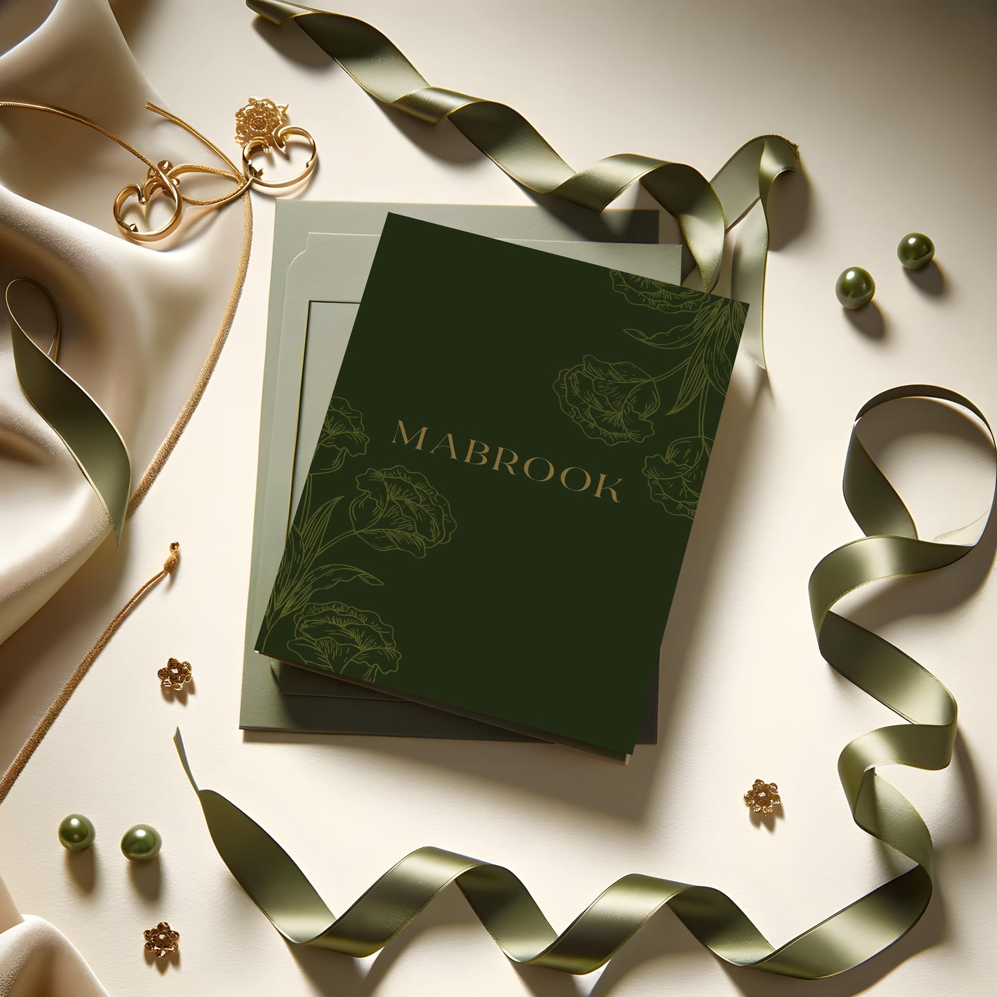 Khaki Harmony: Nikkah (Marriage) Greeting Card