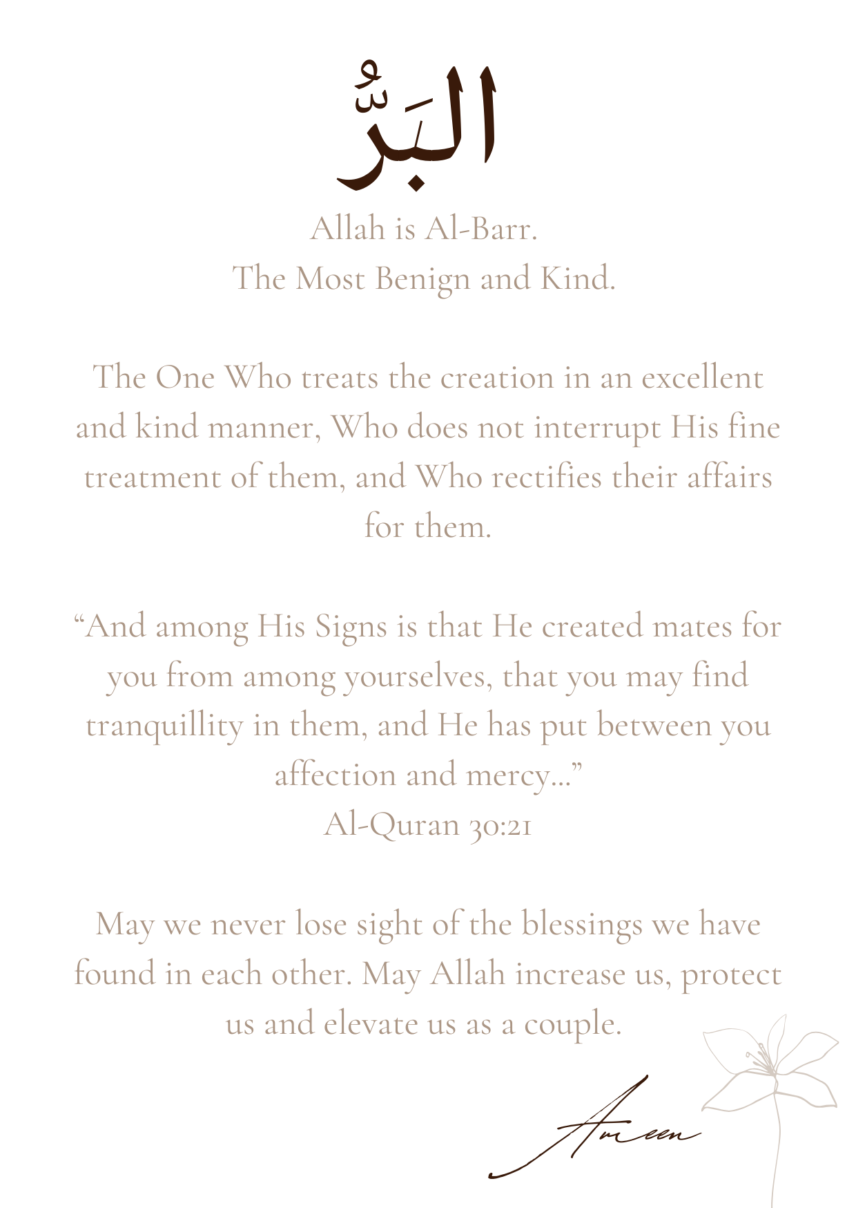 Cherished Moments for Husband & Wife - Other Half Card